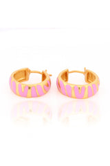 Marbled Elegance Hoop Earrings