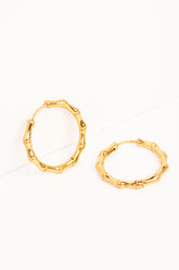 Bamboo Glam Hoop Earrings