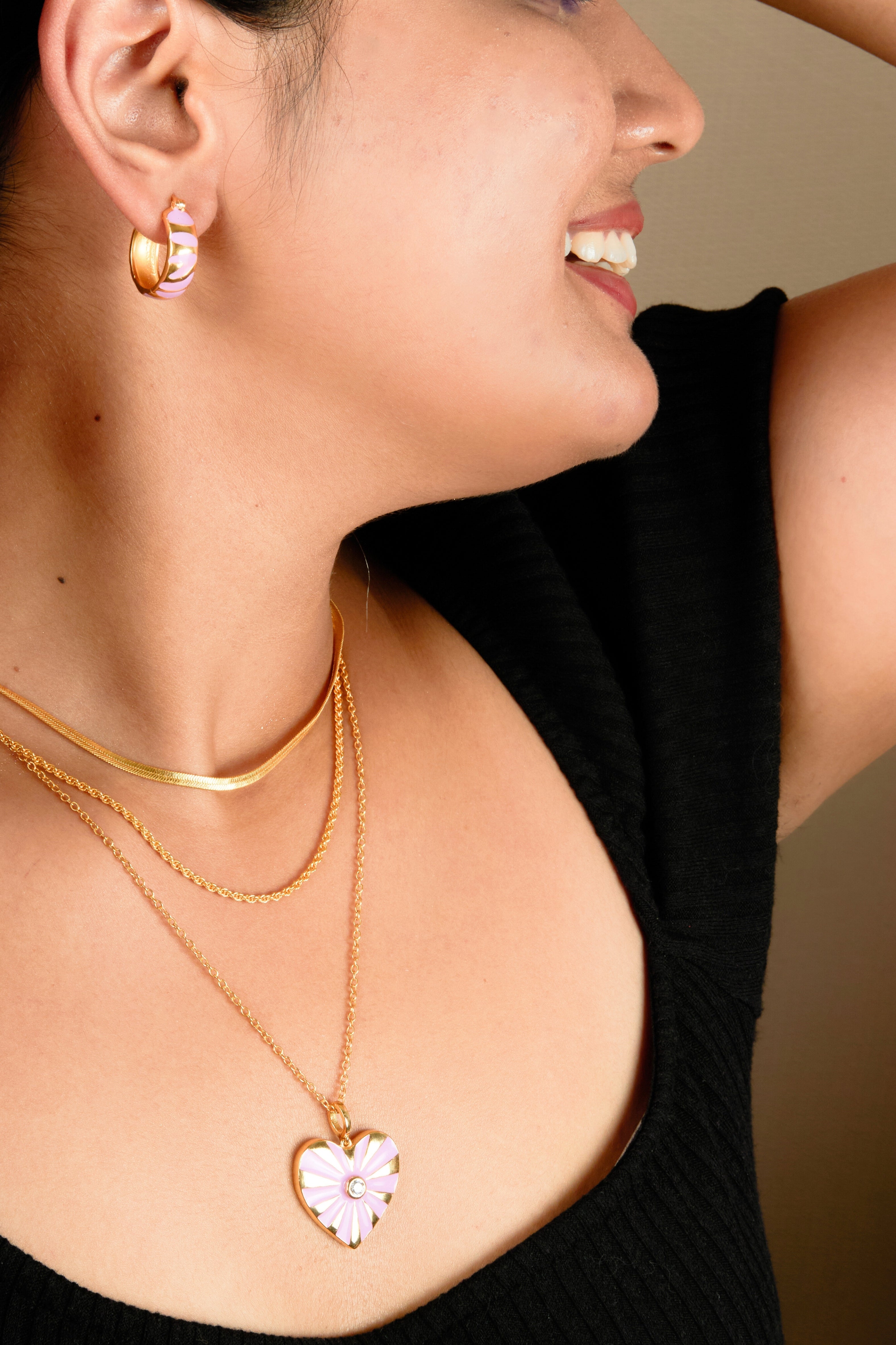 Marbled Elegance Hoop Earrings