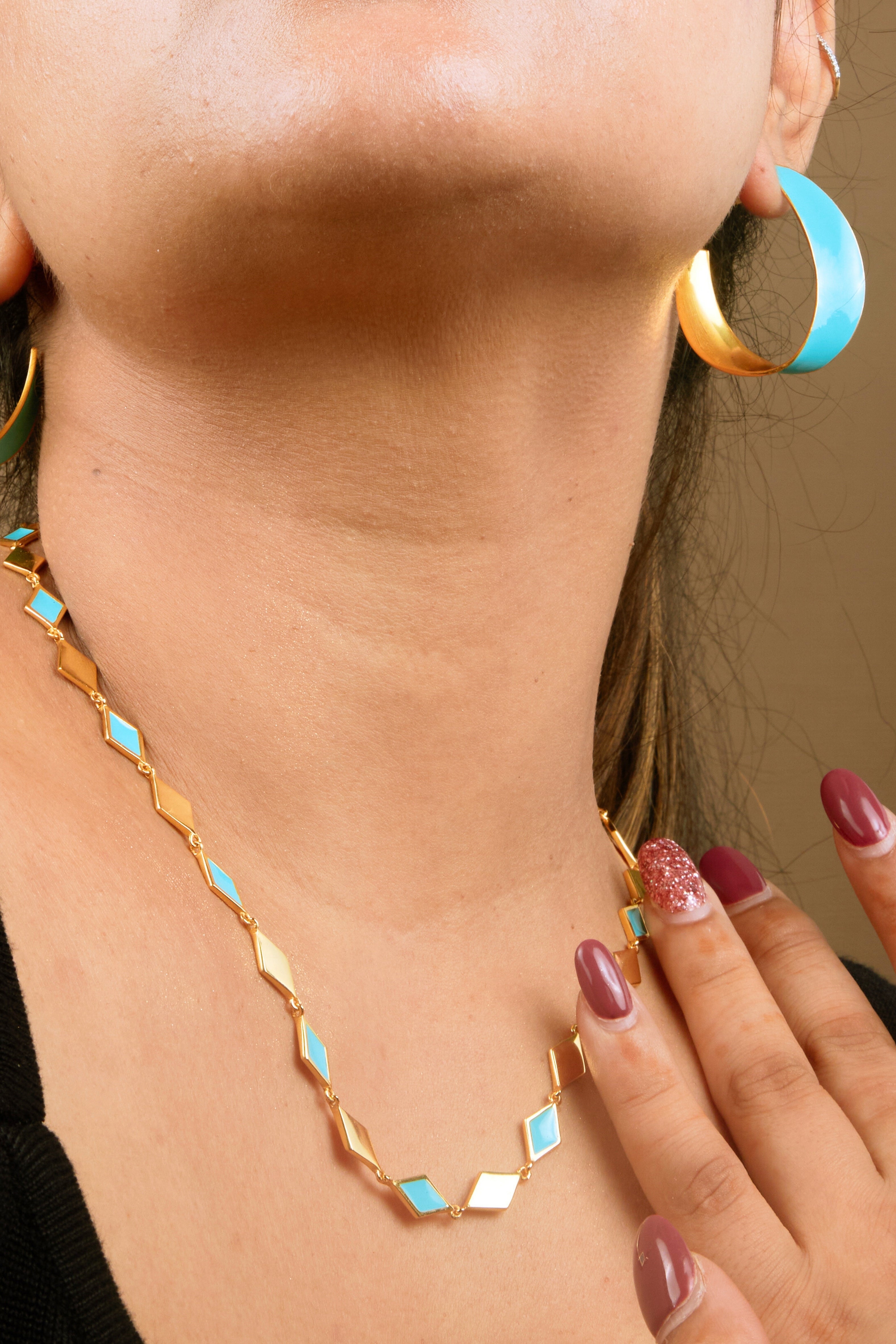 Golden Mosaic Necklace