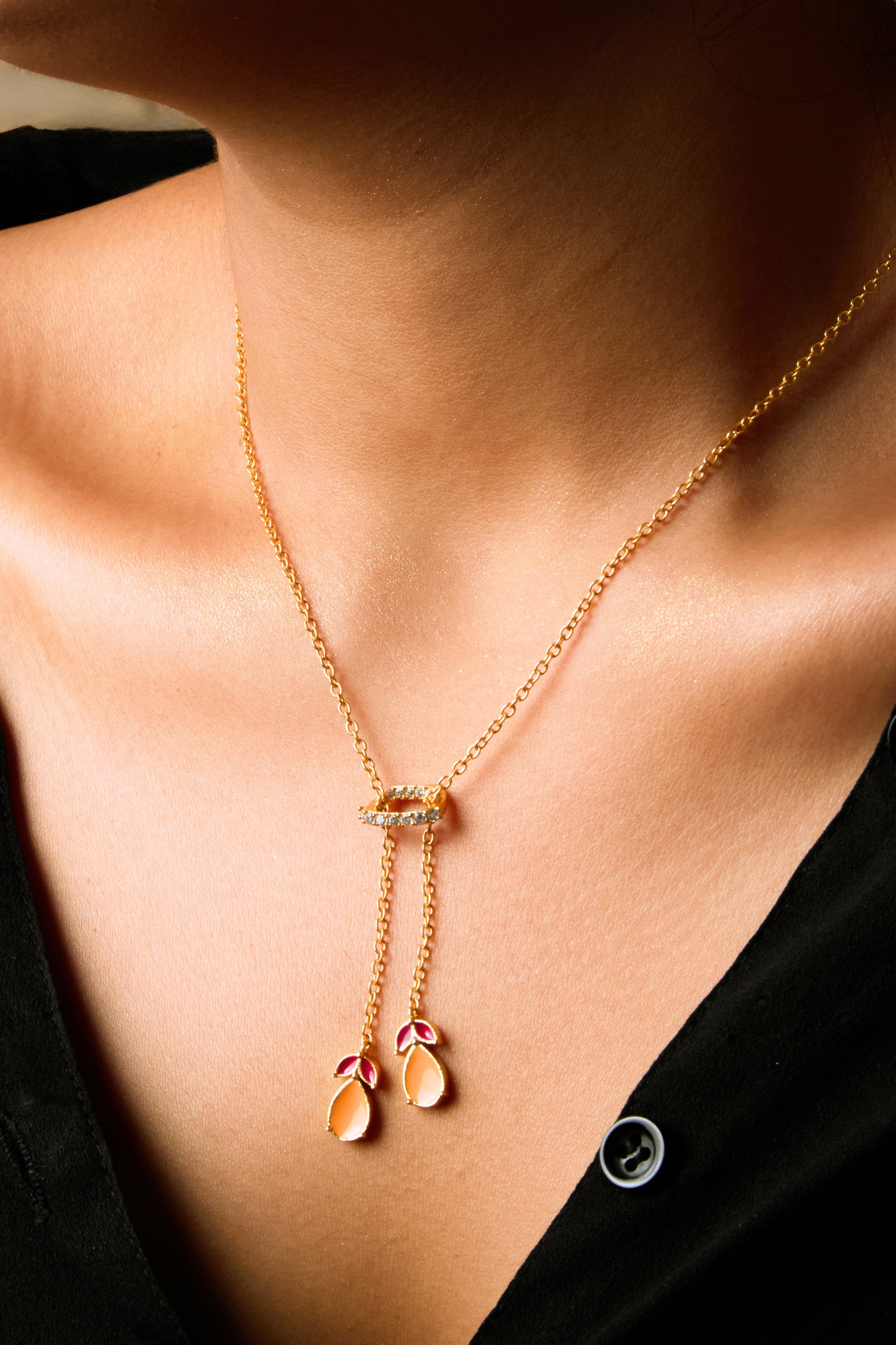 Lush Drops Lariat Necklace