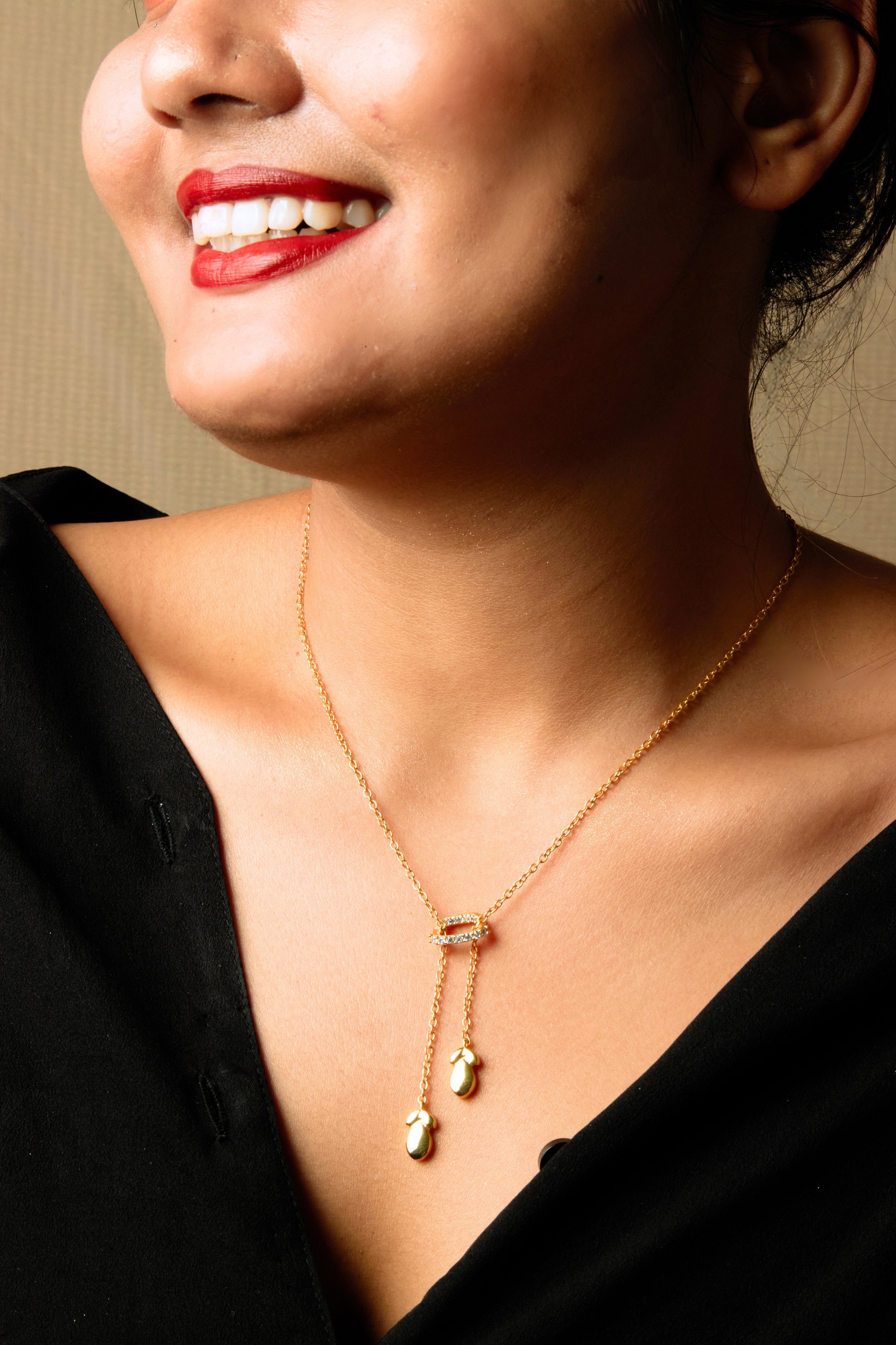 Lush Drops Lariat Necklace