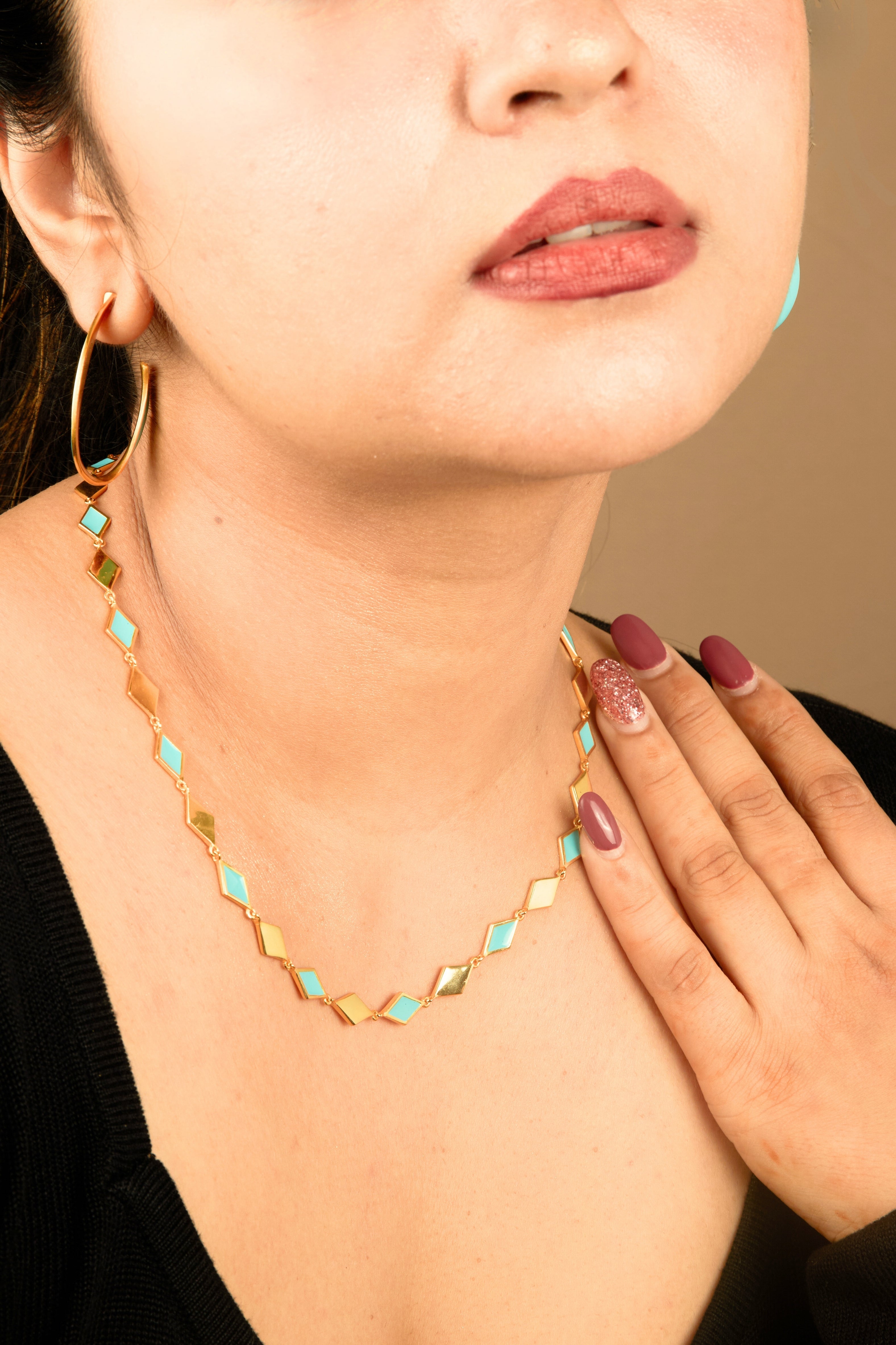 Golden Mosaic Necklace