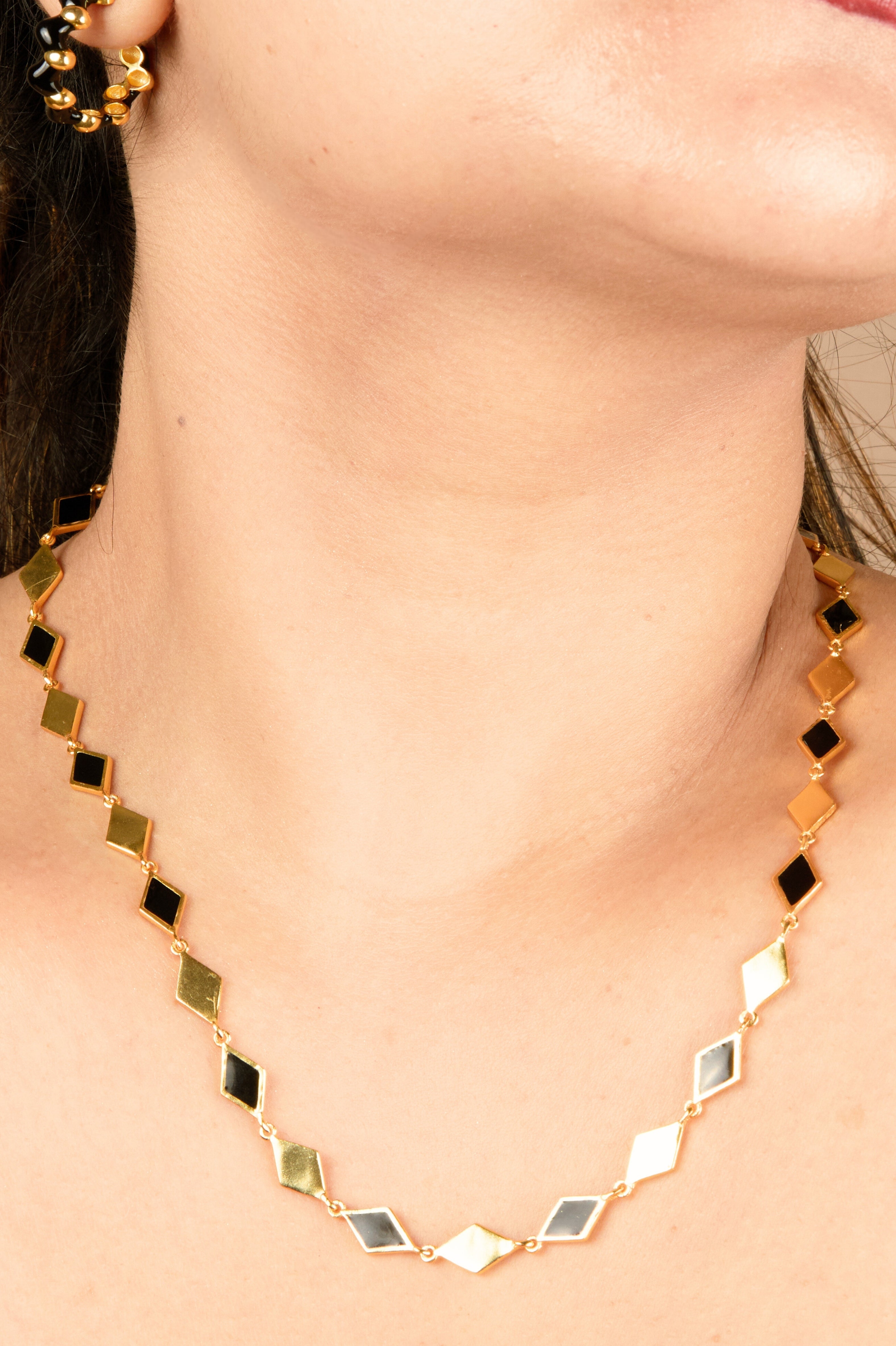 Golden Mosaic Necklace