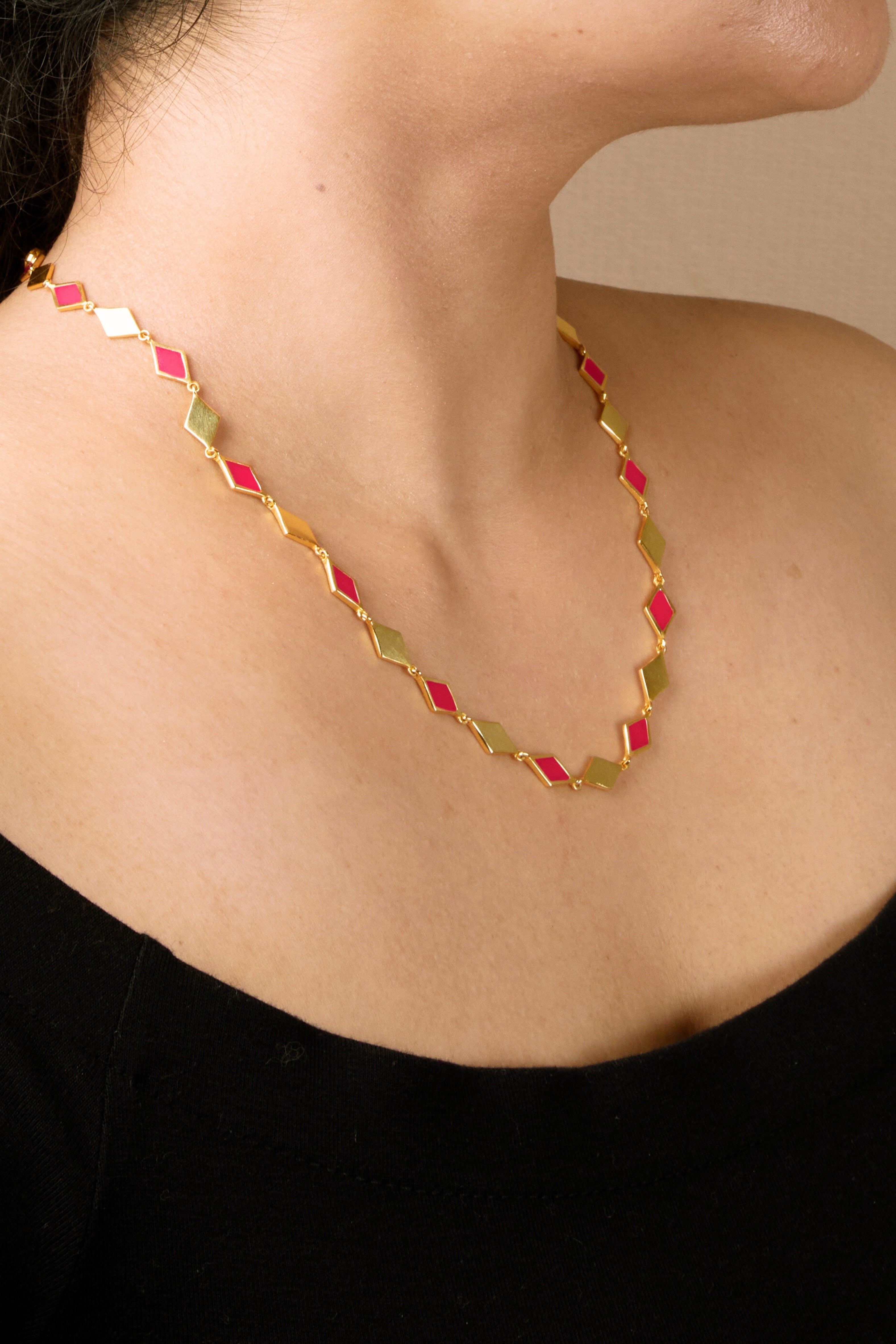 Golden Mosaic Necklace